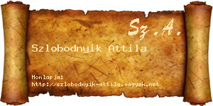 Szlobodnyik Attila névjegykártya