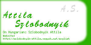 attila szlobodnyik business card
